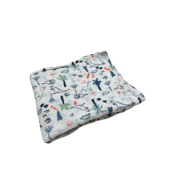 Aden + Anais Essentials Dinosaur Palm Tree Muslin Swaddle Baby Blanket Cotton - Picture 1 of 4